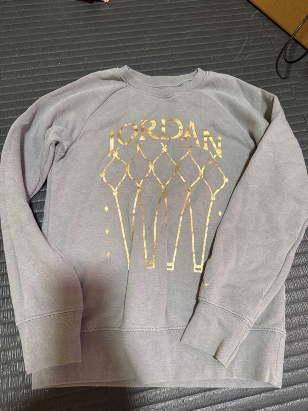 Jordan Gray Sweatshirt with Gold Foil Logo